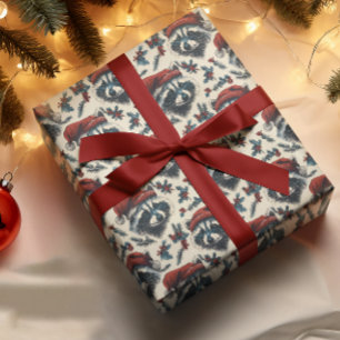 Oude kerstwasbeer  cadeaupapier