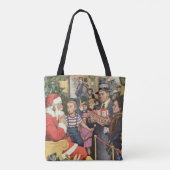 Oude Kerstwens, Jongen op de Schoot van de Kerstma Tote Bag (Achterkant)