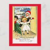 Oude kerstwensen, Drie kinderen, Briefkaart (Voorkant)
