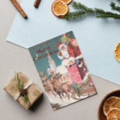 Oude kerstwinterkerstwinter Feestdagenkaart