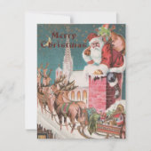 Oude kerstwinterkerstwinter Feestdagenkaart (Voorkant)