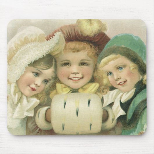 Oude Kerstzusters, Victoriaanse kinderen Muismat (Voorkant)