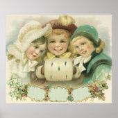 Oude Kerstzusters, Victoriaanse Kinderen Poster (Voorkant)
