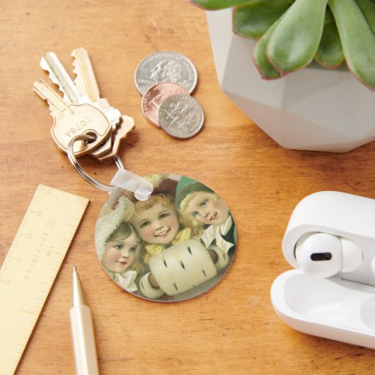 Oude Kerstzusters, Victoriaanse kinderen Sleutelhanger (Bureau)