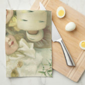 Oude Kerstzusters, Victoriaanse kinderen Theedoek (Quarter Fold)