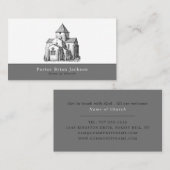 Oude ketkerkerk, christendom, godsdienst visitekaartje (Voorkant / Achterkant)