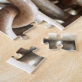 Oude kettingfoto-puzzel met Gift Box Legpuzzel (Zijkant)
