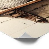 Oude keuken rode koffiepot suiker roomservice poster (Hoek)