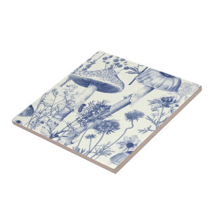 Oude Keuken Toile De Jouy Paddenstoel Patroon Tegeltje