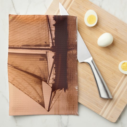 Oude keukenhanddoek (Quarter Fold)