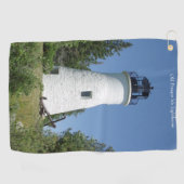 Oude keukenhanddoek van de vuurtoren van de Presqu Golfhanddoek (Horizontaal)