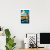 Oude Keulen Duitsland Reisposter - Kleurrijk Poster (Thuiskantoor)