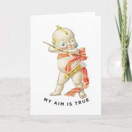 Oude Kewpie Cupid My Aim Is True Valentijnskaart Kaart