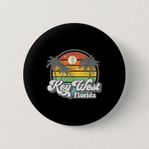 Oude Key West Florida Keys Retro 70's Strand Vakan Ronde Button 5,7 Cm