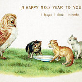 Oude kikker Nieuwjaarskrant Feestdagen Kaart