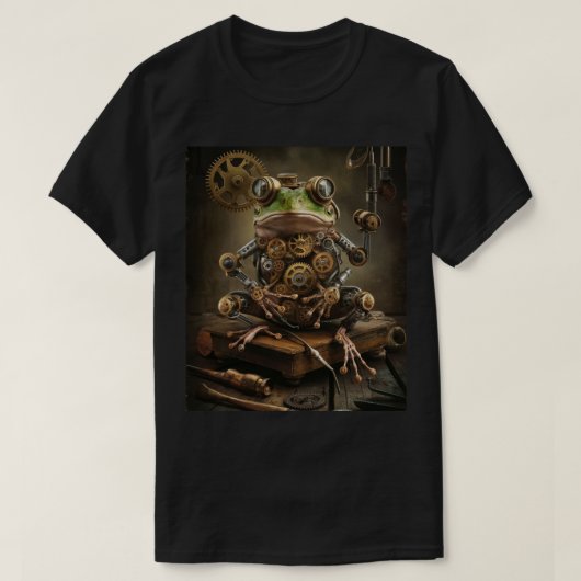 Oude kikker steampunkstijl t-shirt (Design voorkant)