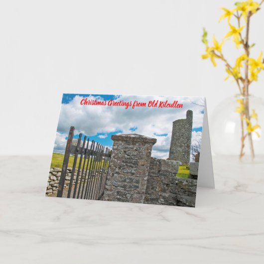Oude Kilcullen Kerstmis kaart (Gele Bloem)