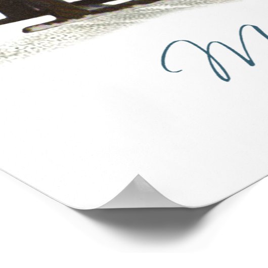 Oude Kinderen Sledenrijden Poster (Hoek)