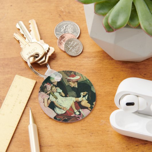 Oude kinderen spelen Ezeltje prik Sleutelhanger (Bureau)