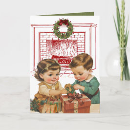 Oude Kinderkerstkaart Kaart