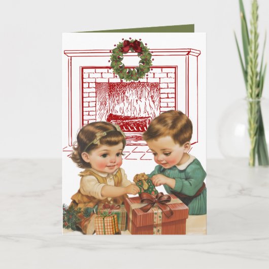 Oude Kinderkerstkaart Kaart (Voorkant)