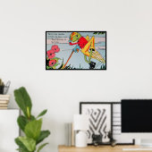 Oude kinderrijmpje afbeelding sprinkhaan poster (Thuiskantoor)