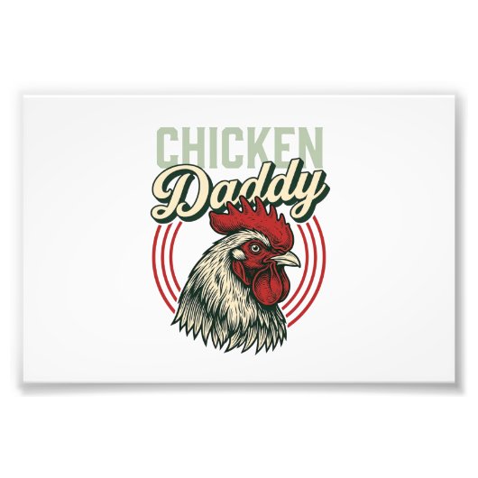 Oude Kip Daddy Haan Shirt Ontwerp_1 Foto Afdruk (Voorkant)