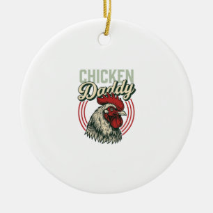 Oude Kip Daddy Haan Shirt Ontwerp_1 Keramisch Ornament