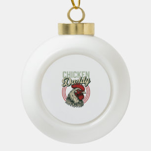 Oude Kip Daddy Haan Shirt Ontwerp_1 Keramische Bal Ornament