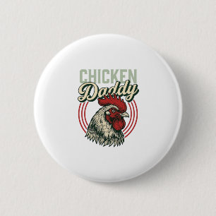 Oude Kip Daddy Haan Shirt Ontwerp_1 Ronde Button 5,7 Cm