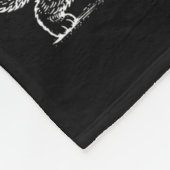 Oude kitten die pickleball speelt, leuke kat fleece deken (Hoek)