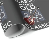 Oude Klassic Guitar Birthday Guitarist Musicus Cadeaupapier (Rol Hoek)