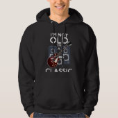 Oude Klassic Guitar Birthday Guitarist Musicus Hoodie (Voorkant)