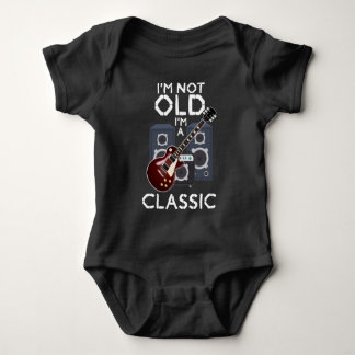 Oude Klassic Guitar Birthday Guitarist Musicus Romper