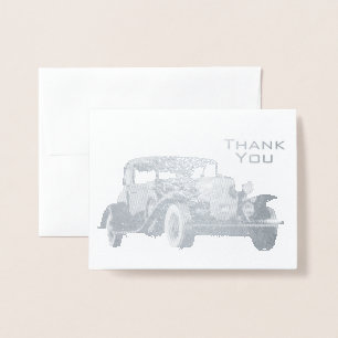  oude klassieke auto mannelijk bedankt folie kaarten