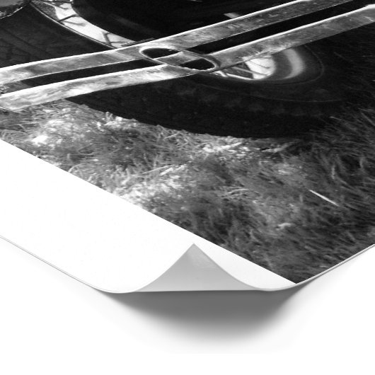 Oude klassieke auto poster (Hoek)