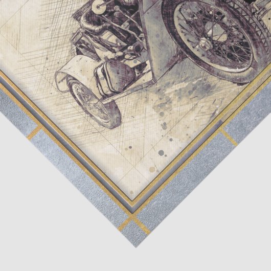 Oude klassieke autoontkoppeling tissuepapier (Detail)