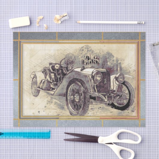 Oude klassieke autoontkoppeling tissuepapier (Craft)