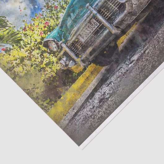 Oude klassieke autoontkoppeling tissuepapier (Detail)