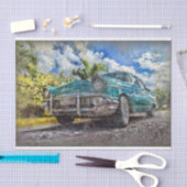 Oude klassieke autoontkoppeling tissuepapier (Craft)