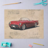 Oude klassieke autoontkoppeling tissuepapier (Craft)