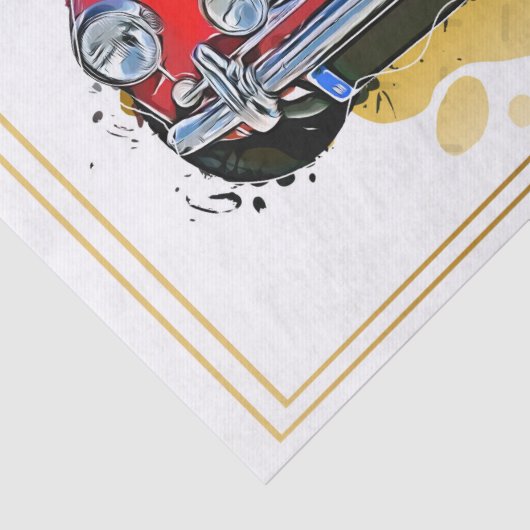 Oude klassieke autoontkoppeling tissuepapier (Detail)