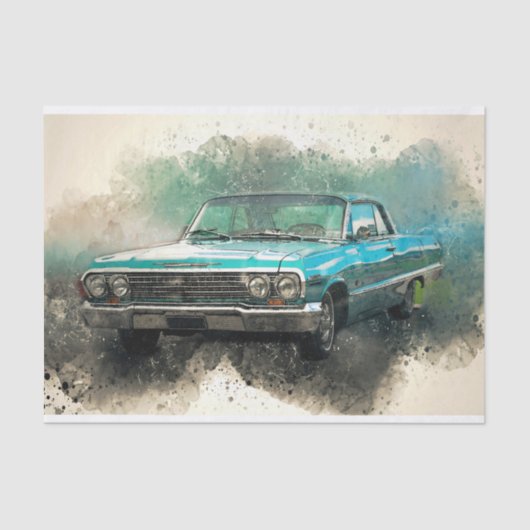 Oude klassieke autoontkoppeling tissuepapier (Voorkant)