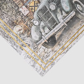 Oude  klassieke autoontkoppeling tissuepapier (Detail)