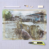 Oude klassieke autoontkoppeling tissuepapier (Craft)