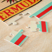 Oude klassieke Bermuda kaart 11x14 Legpuzzel (Zijkant)