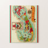Oude klassieke Bermuda kaart 11x14 Legpuzzel (Verticaal)
