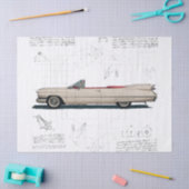 Oude klassieke clasische cacillac, cabriolet tissuepapier (Craft)