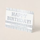 Oude, klassieke "HAPPY BIRTHDAY"-kaart Folie Kaarten (Voorkant)