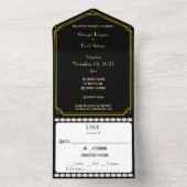 Oude Klassieke Hollywood All In One Uitnodiging (Binnen)